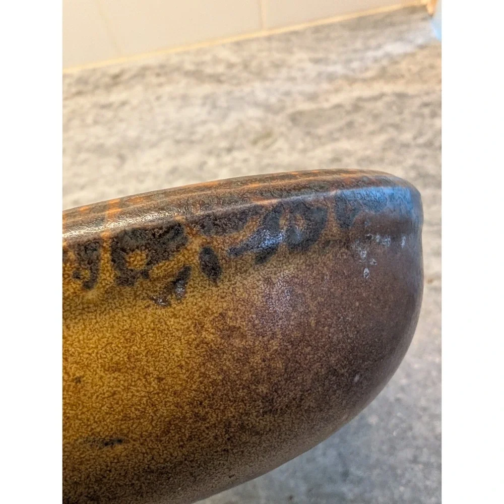 Vintage McCoy Pottery Canyon 1413 USA Mesa Bowl